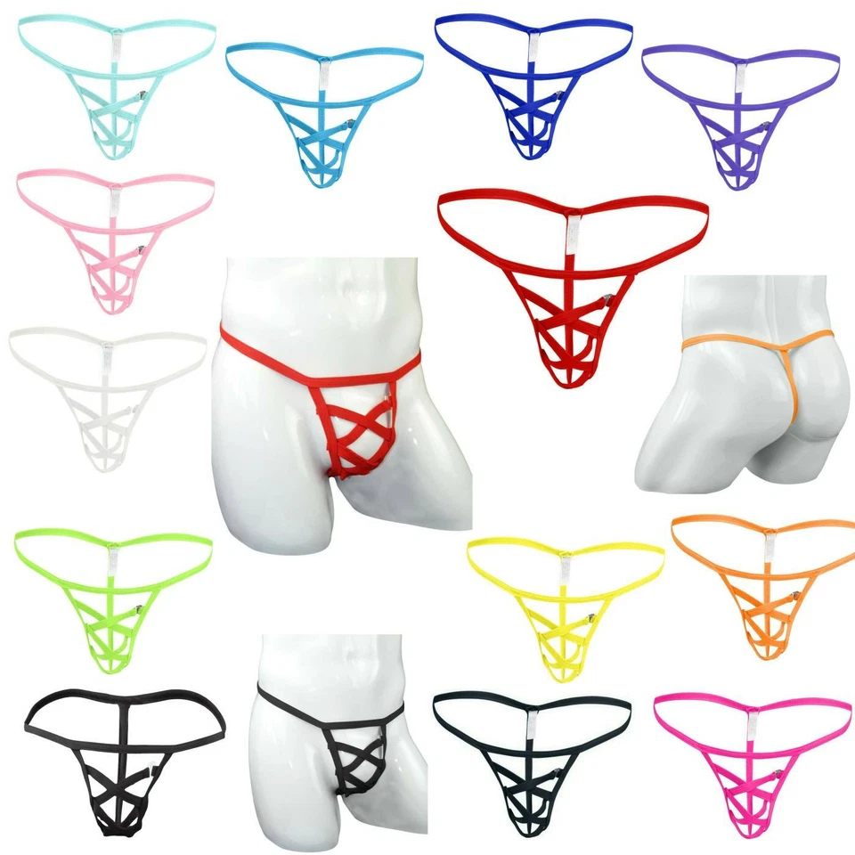 MCT Herren Eis Seide Mini Micro Bikini G String Frontoffen in BRAUN in S-2XL - Bild 2 von 4