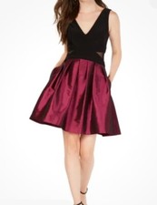 X by xscape Illusion dress 14 Fit And Flare With Pockets!
