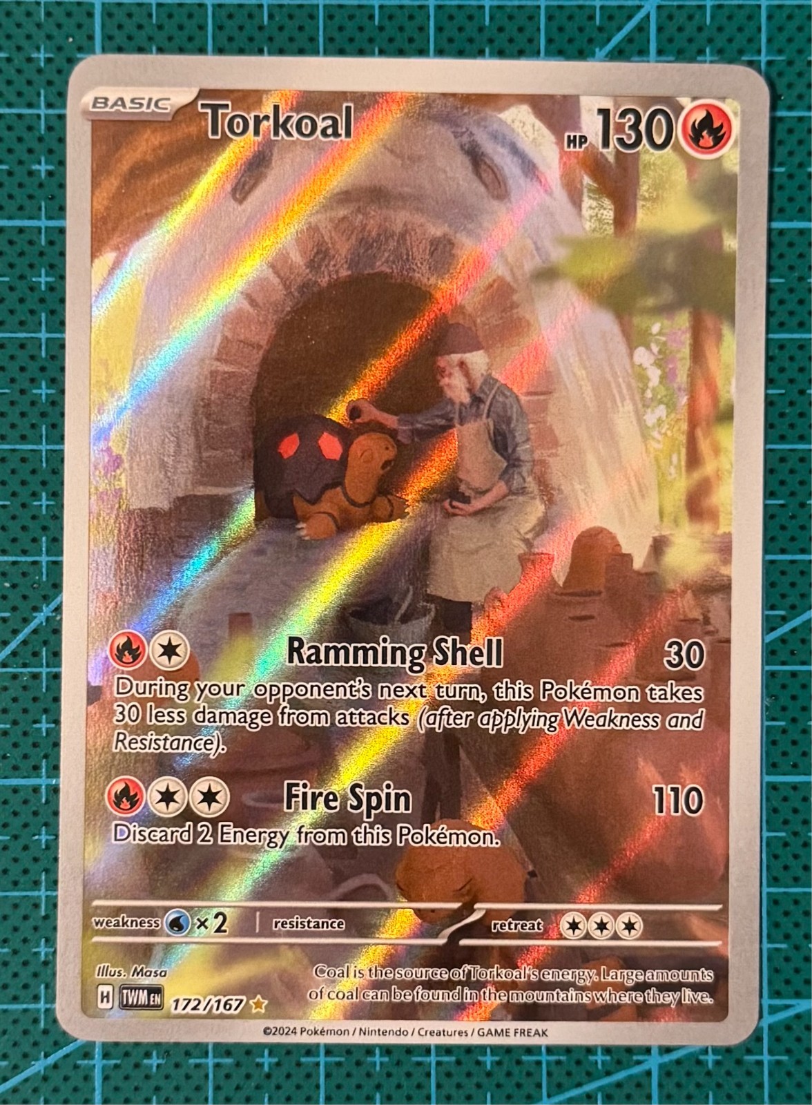 Pokemon TCG Torkoal 172/167 Illustration Rare S&V Twilight Masquerade