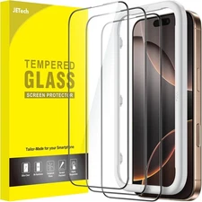 JETech Full Coverage Screen Protector for iPhone 16 Pro Max 6.9-Inch, Clear 