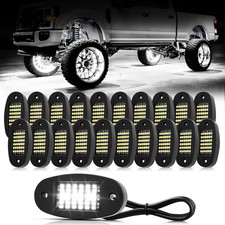 20 Pods White Rock Lights 6000K Pure White 36 Leds SMD Chips Super Bright Neon U