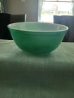 Pyrex Vintage TM Reg 403 Primary Color Green Mixing Serving Bowl