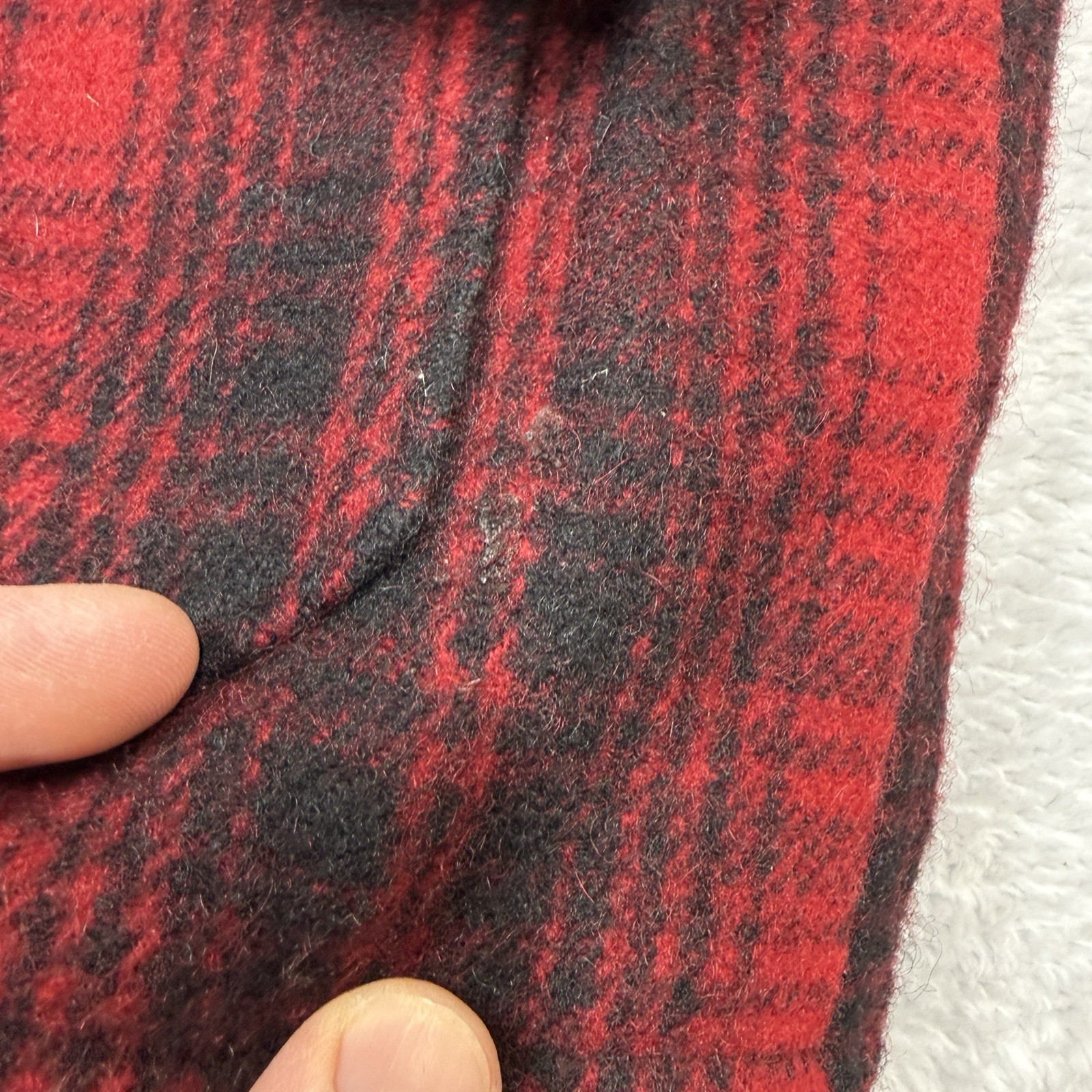 Vintage Woolrich Buffalo Plaid Wool Jacket Men 40 Medium Red Black Mackinaw 503 image 7