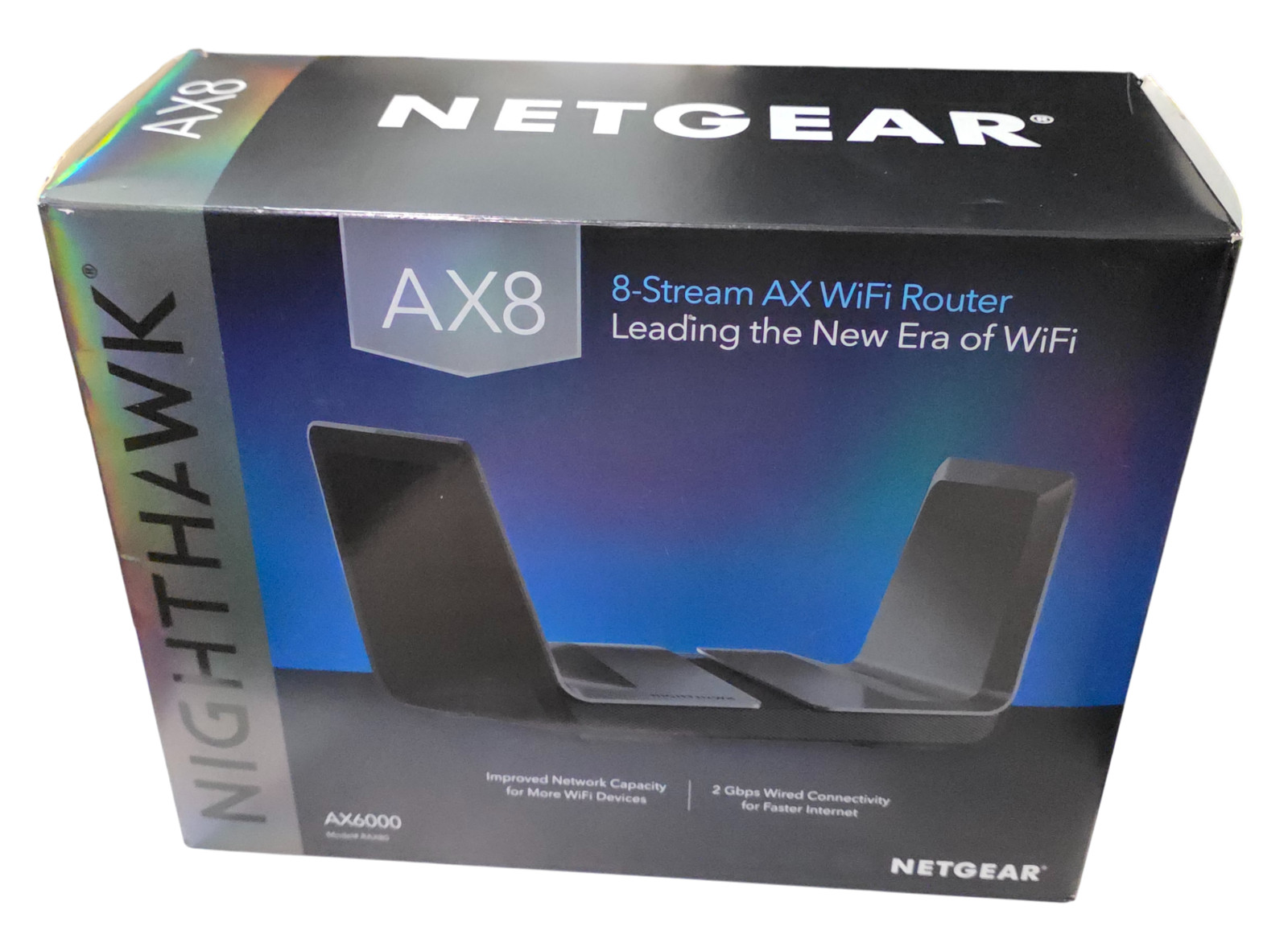 Netgear nighthawk ax8 ax6000 wifi 6 router 8-stream dual-band open box