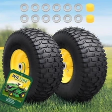 15x6.00-6 Tubeless Tire and Wheel Assembly(2 Pack) ，Replacement Riding Lawn Mo