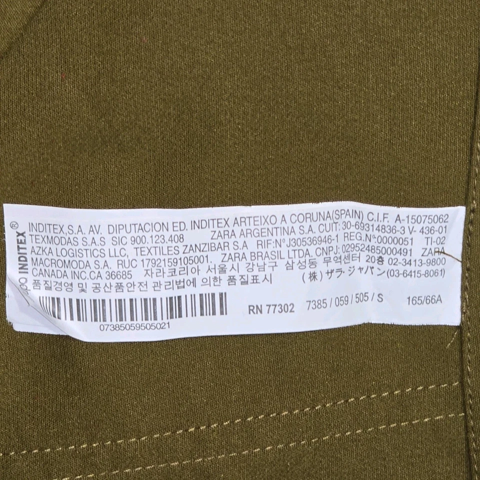 Pantalones Cortos Trafaluc Zara Cintura Alta Oliva Mujer Bolsillos Pequeños! Foto 4 de 4