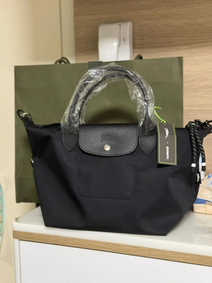 LONGCHAMP Le Pliage Energy Top Handle Bag, M size, black NEW From