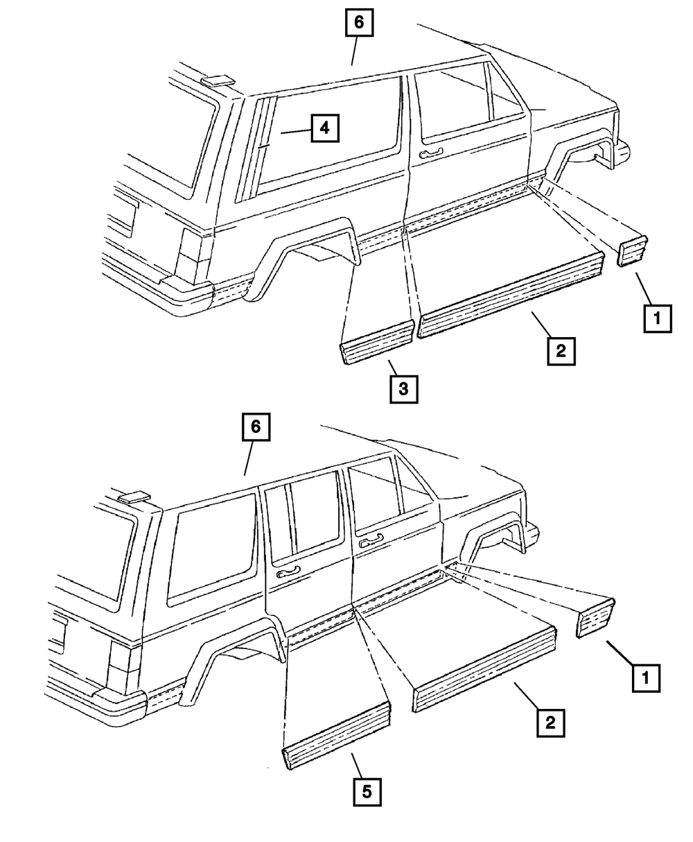 Genuine Mopar Front Door Molding Right 5DY16DX9AE
