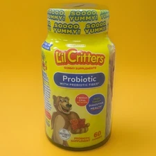 Lil Critters Probiotic W/ Prebiotic Fiber Kids 60 Count Gummies 1 Bottle 04/26