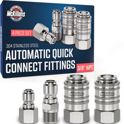 #ad #ad ® 3 8quot; NPT Automatic Pressure Washer Quick Connect Kit of 4 Stainless Steel... $58.05