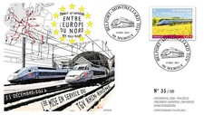 PE616 : 2011 - FDC "1ère Mise en Service TGV Rhin-Rhône" (version française)