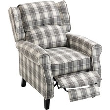 HOMCOM Recliner Chair for Living Room Wingback Chair with Padded Armrest