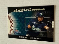 2001 Fleer Game Time Ichiro Suzuki 8 Of 20 Stick To It Ness Rookie Insert NMT MT