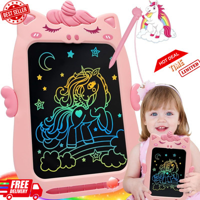 Pink LCD Writing Tablet 10  Drawing Board Toy for Girls Kids Ages 1 6