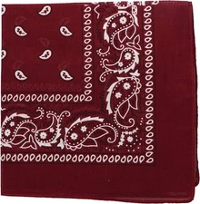 Motique Accessories 22 Inch Cotton Paisley Bandana