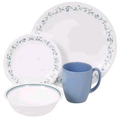 New Corelle Livingware Vitrelle COUNTRY COTTAGE 16 Piece Dinnerware Set NIB