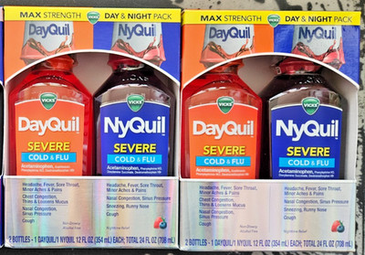 Vicks DayQuil & NyQuil SEVERE Cold & Flu Medicine Co-Pack 2 Pack Berry