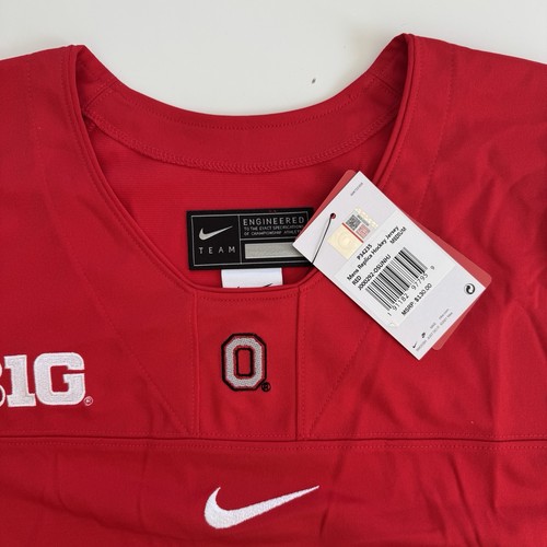 Nike Ohio State Buckeyes Embroidered Team Hockey Jersey OSU Big Ten Red - Mens M - Picture 3 of 7
