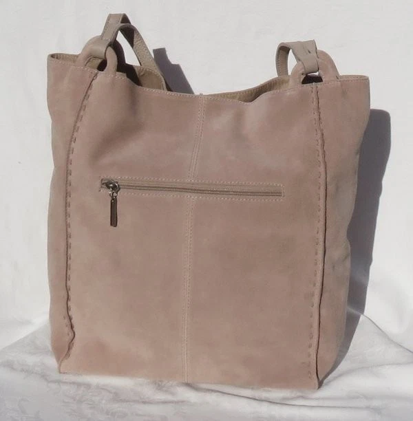 $229 THE SAK Bolso de Hombro Bolso de Cuero Los Feliz Gamuza Arena Holgado Grande Foto 3 de 4