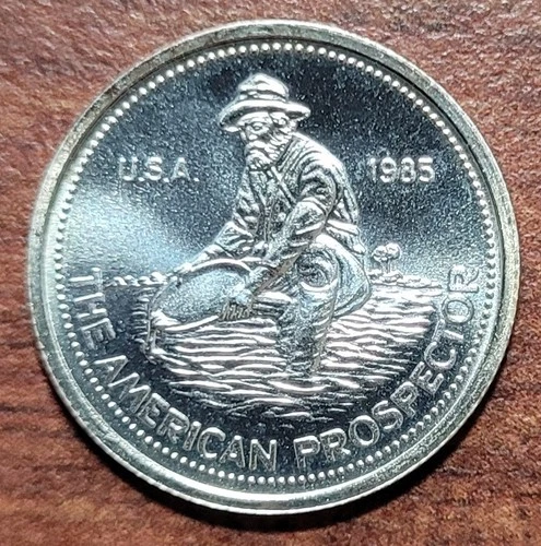 Engelhard 1985 1/10 Oz Silver Prospector BU Only Year issued Less Than 50K