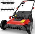 Electric Dethatcher and Scarifier 14-Inch 12 Amp 2-In-1 Lawn Dethatcher and Aera