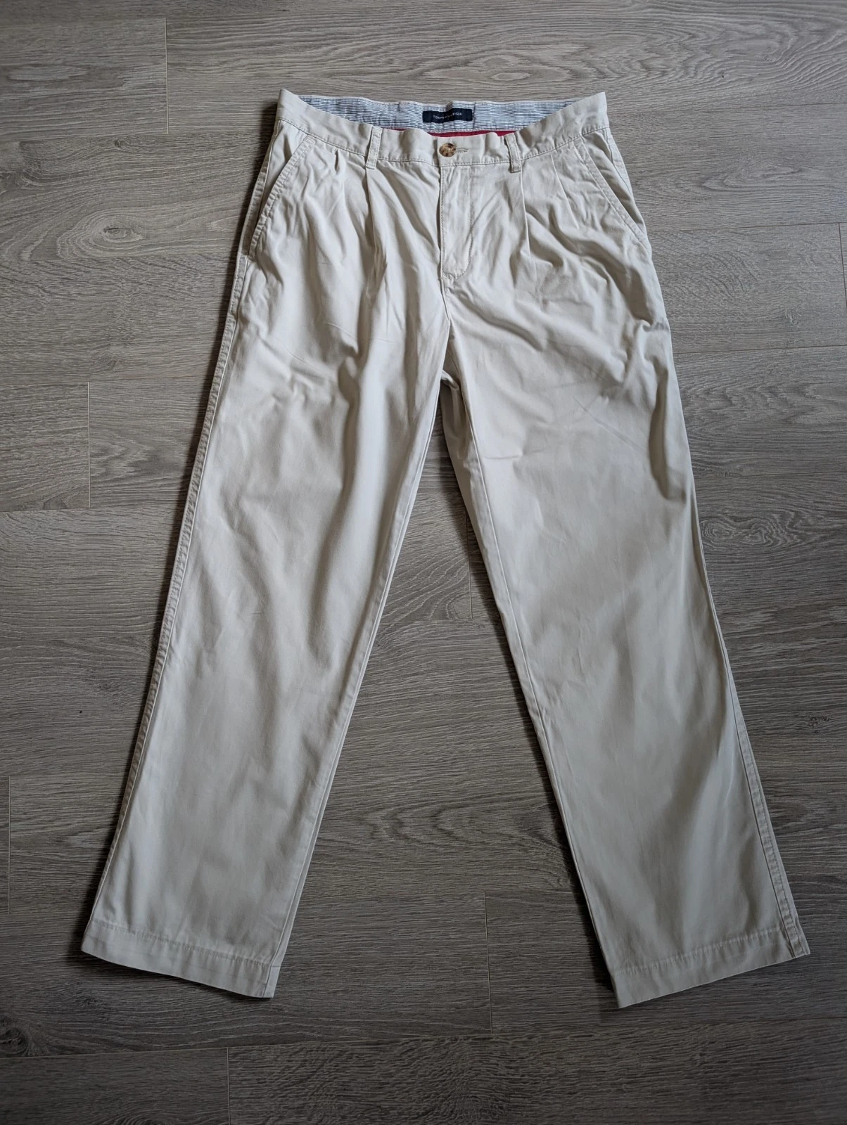 Tommy Hilfiger Chino Trousers | Cotton | Beige Cream | Men's | W 32 L 32