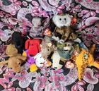 11x BEANIE BABIES LOT ~ MWCT Creased Tag ~ TY Plush Stuffed Animal VTG