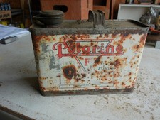 Antique Empty Half Gallon Oil Can Socony Polarine F For Fords Lot 26-26-a