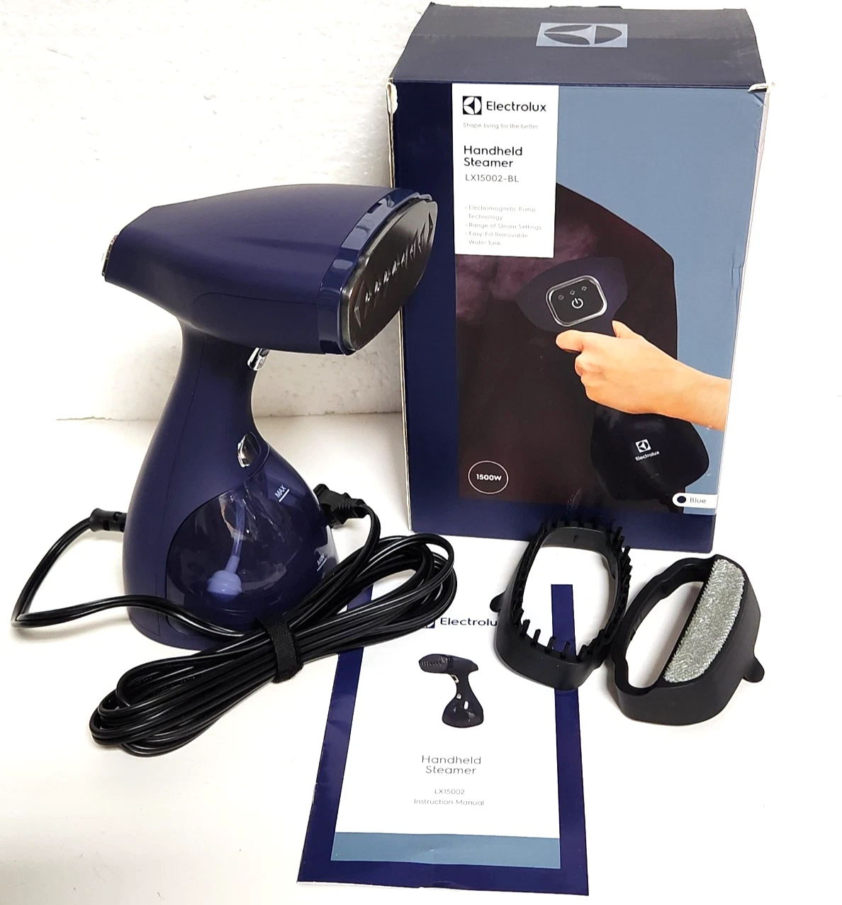 ELECTROLUX LX15002 BL Portable Handheld Garment Fabric Steamer 1500W BLUE