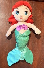 Disney Store Plush Ariel The Little Mermaid Embroidered Face Princess Doll