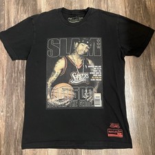 Mitchell Ness Allen Iverson 76ers Magazine Shirt Men s Size Medium Short Sleeve