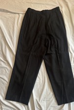 Vintage 80/90s Carlisle/Sport 100 Silk Women's 14 Black Trousers Pants Lined