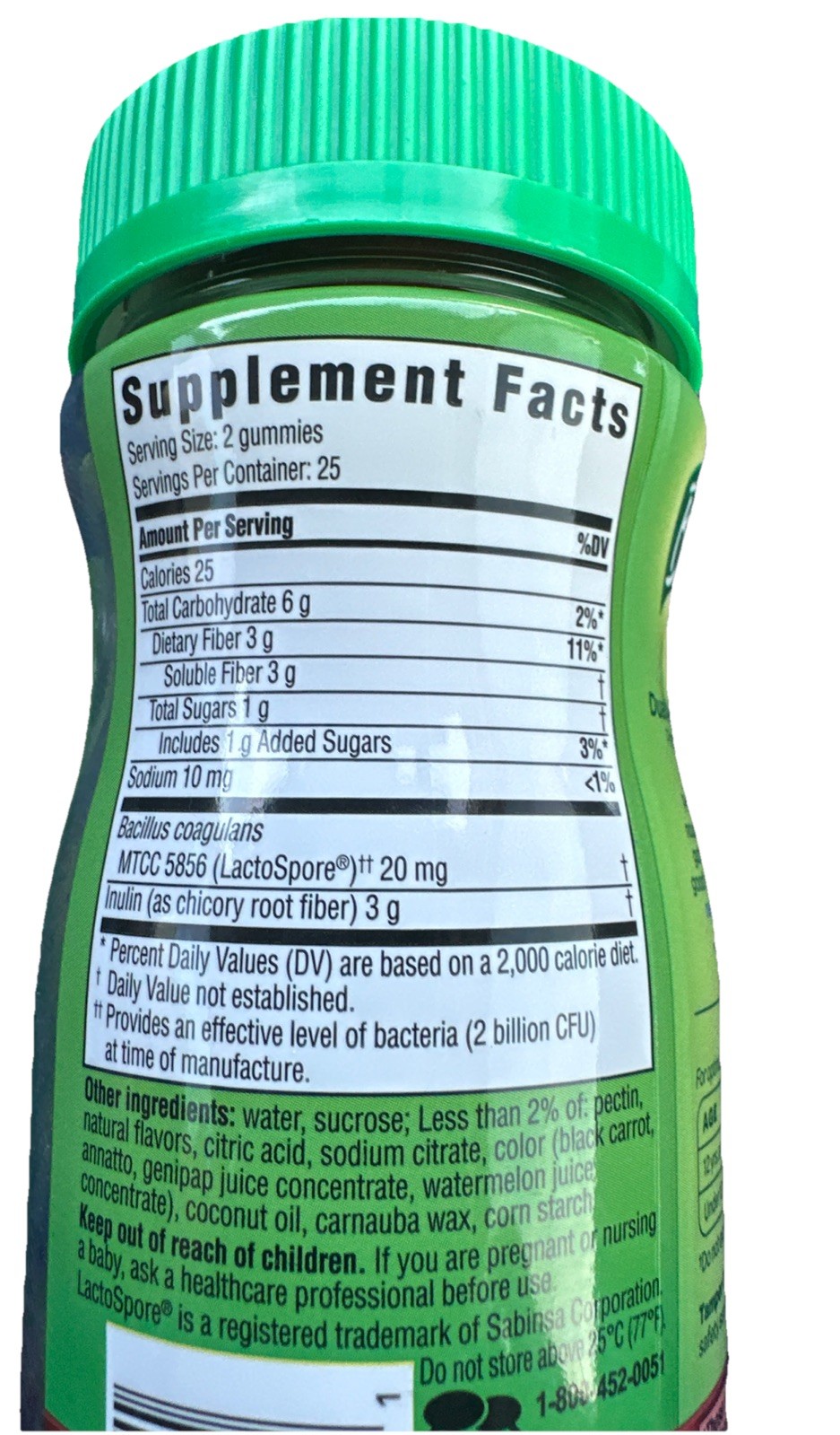 Benefiber *12/2025* Prebiotic Fiber Supplement Gummies with Probiotics