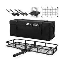 ARKSEN 60 x 23 x 5.5 Inch Folding Hitch Cargo Carrier witth Cargo Bag&Net, Hi...