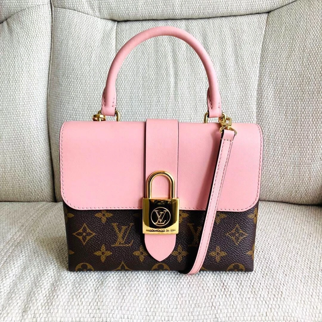 LOUIS VUITTON Authentic Women's Monogram Rocky BB 2way Hand Bag Pink Leather