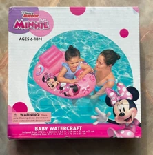 Brand New Disney Jr. Minnie Baby Watercraft Pool Raft Float Ages 6-18M