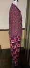 Homemade Pink Zebra Butterfly & Heart Pajama Set Size Medium — photo 2