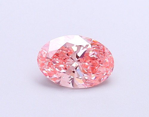 1 CT Pink Oval Lab Grown Diamond For Engagement Ring - IGI Certified - Picture 3 of 4