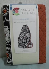 QUILTED BARREL TOTE BAG DIY KIT—FABRIC & INSTRUCTIONS—12x12x9—CUT & SEW
