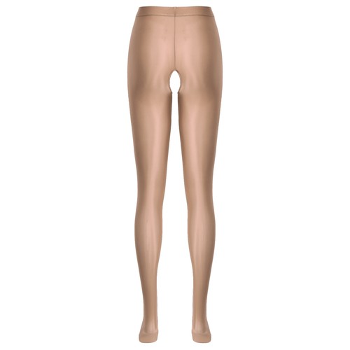 Womens Glossy Crotchless Pantyhose Stockings High Waist Stretchy Tights Lingerie - Picture 30 of 168