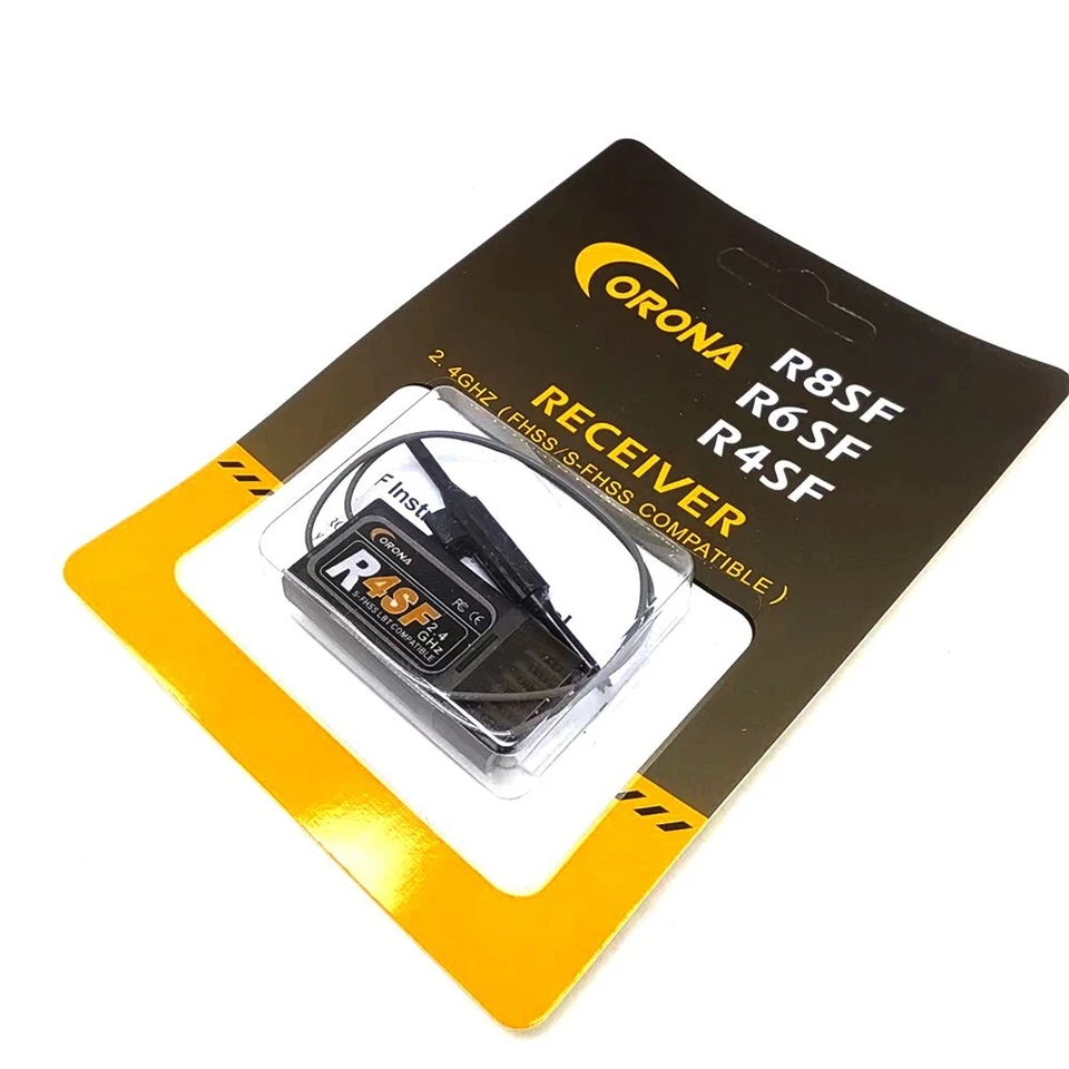 Corona 2.4G R4SF 4CH S-FHSS/FHSS Receiver Compatible Used for FUTABA S-FHSS T6J - Image 2 of 3