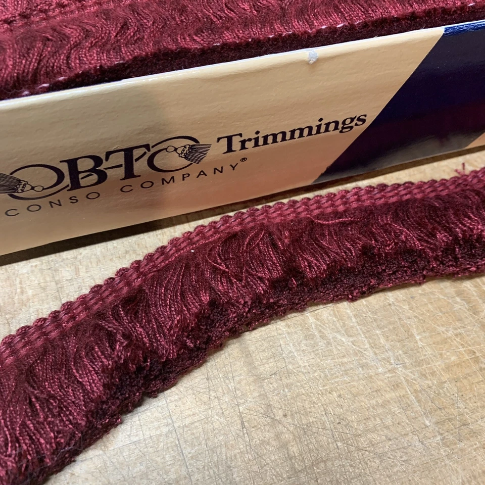 Conso Ruche Fringe Trim British Trimmings Oxford Burgundy England 1999 - Image 3 of 4