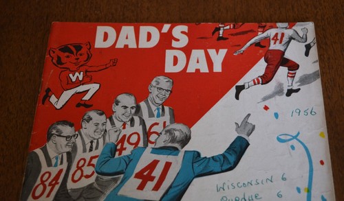 1956 UW WISCONSIN BADGERS vs. PURDUE Boilermakers Program Camp Randall Dad's Day - Picture 3 of 9