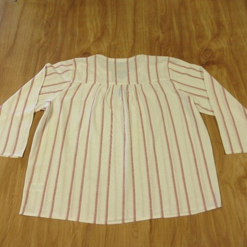SPLENDID Ladies Linen Blend Blouse Top Sz L Yoked Red Wht Strip V Neck Shirt NWT - Picture 13 of 13