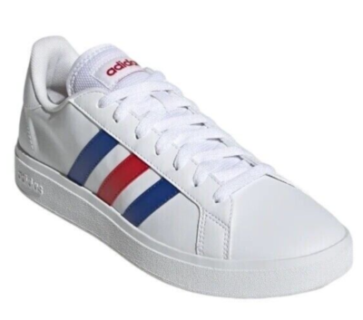 adidas バスケットボールシューズ ホワイト/ネイビー/レッド Adidas Grand Court 2.0 Shoes White Blue Red Mens Size 13 (GW9252