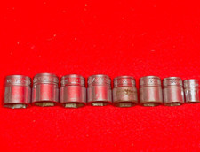 Vintage Snap-on Sockets 38 Drive 8 Piece 6pt Fs Series 716 - 78 1958-1964 Vintage Snap-on Sockets 38 Drive 8 Piece 6pt Fs Series 716 - 78 1958-1964