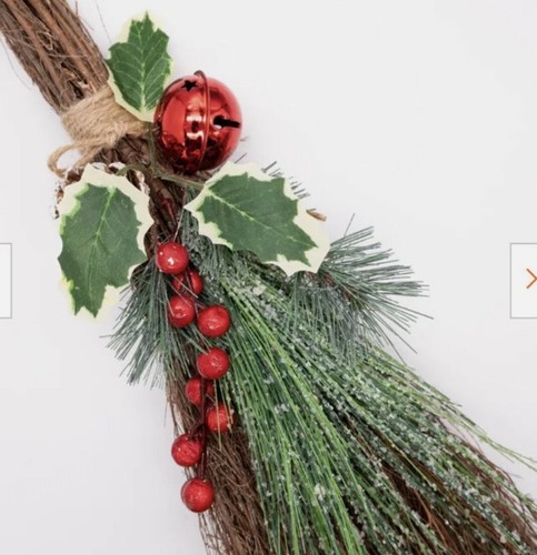 Escoba de NAVIDAD de granja con CAMPANA 24" ventana/puerta decoración de Navidad envío gratuito - Imagen 2 de 4