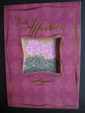 UNUSED 1990s vintage greeting card By Flavia MOTHERS DAY Pink Flowers