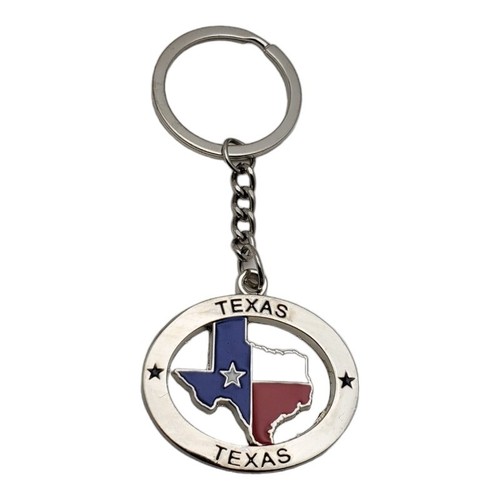 Texas Metal Keychain Key Ring Travel Tourist Souvenir Gift Collectible USA State