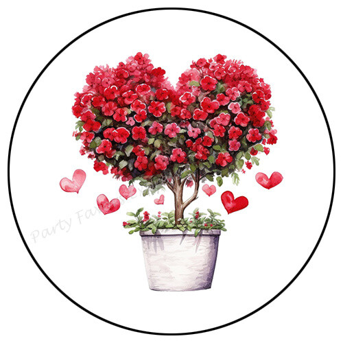 Red Heart Shaped Stickers Roll - 500 Gold Foil Hearts, 1.5 Inch, For Crafts & Packaging